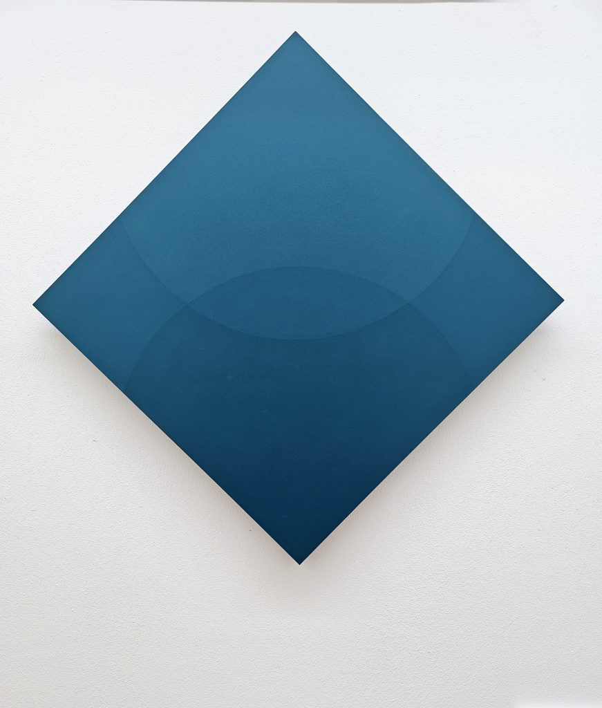 Compenetrazione cromoideata blu verde n.741