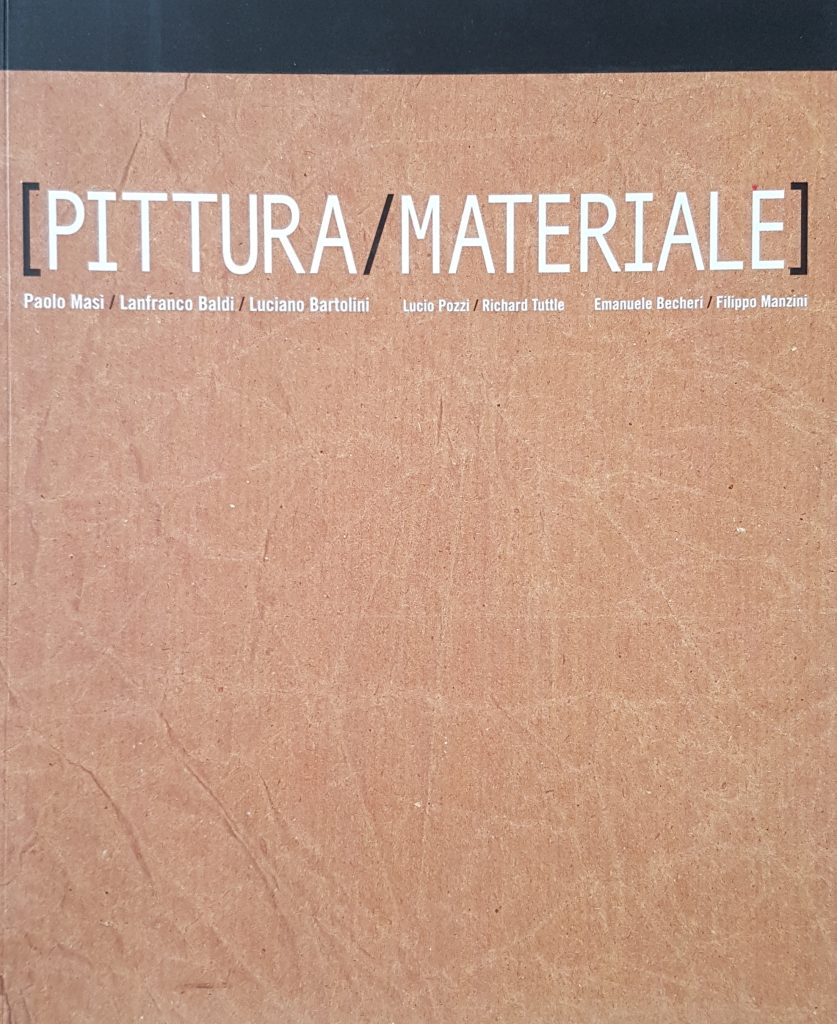 2007 PITTURA / MATERIALE. Paolo Masi, Lanfranco Baldi, Luciano Bartolini, Lucio Pozzi, Richard Tuttle, Emanuele Becheri, Filippo Manzini. Catalogo