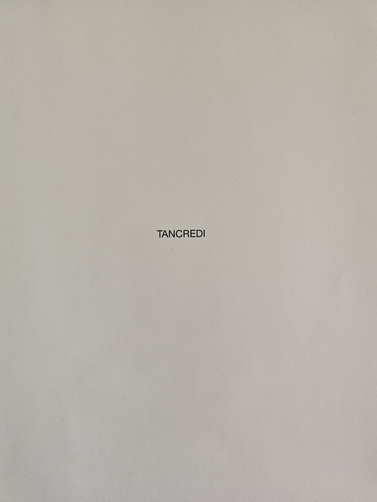 1986 TANCREDI. Galleria Morone, Milano. Catalogo