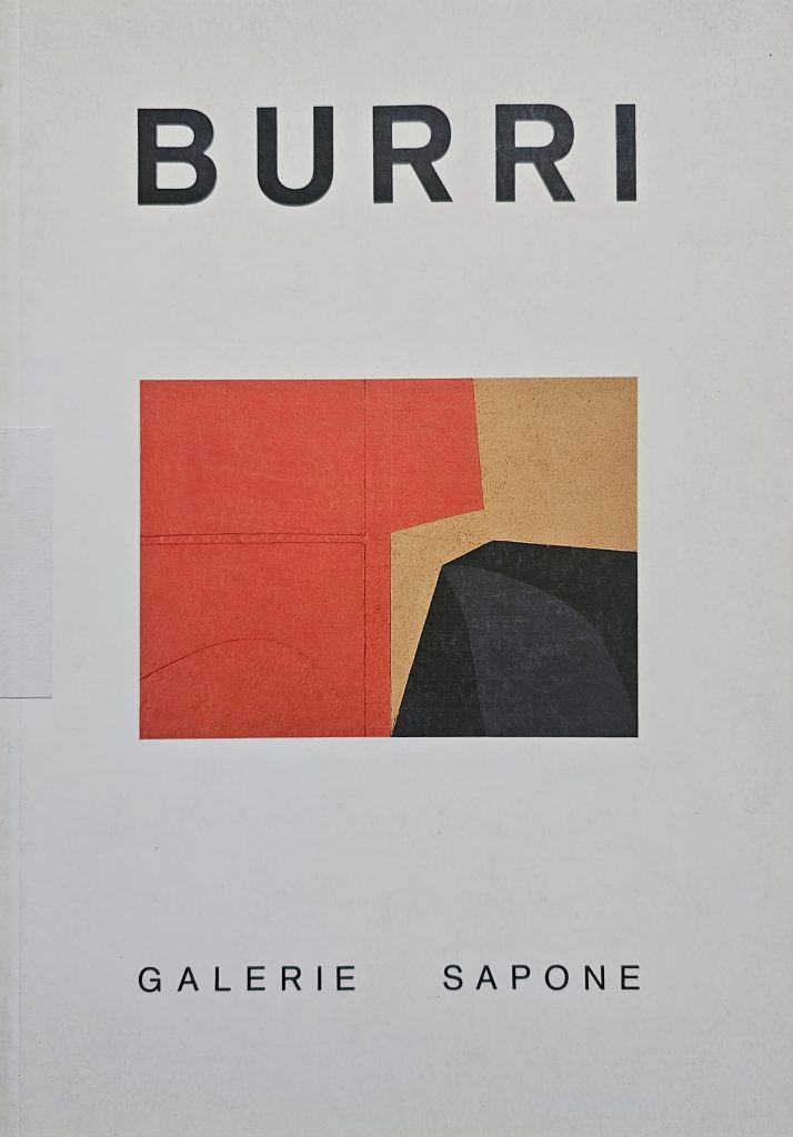 2000 ALBERTO BURRI. CELLOTEX 1980-1992. Galerie Sapone. Catalogo