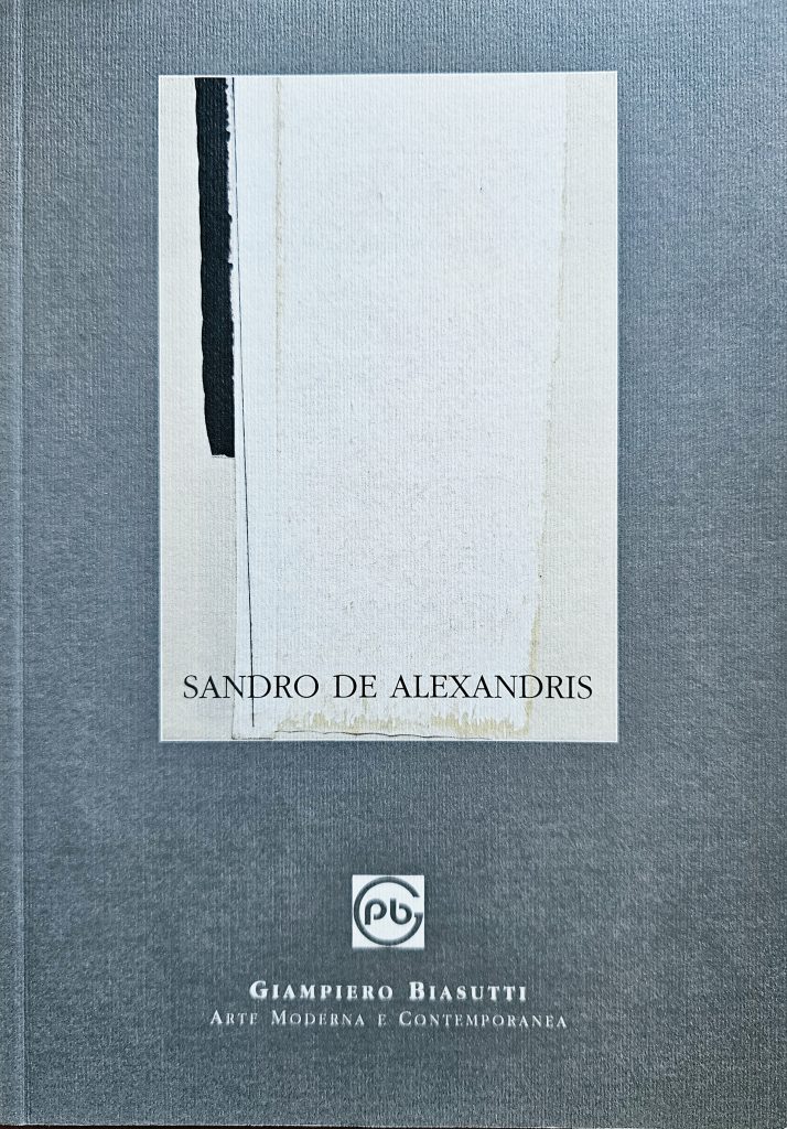 2009 SANDRO DE ALEXANDRIS. Catalogo