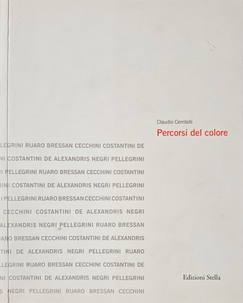 2007 PERCORSI DEL COLORE. BRESSAN, CECCHINI, COSTANTINI, DE ALEXANDRIS, NEGRI, PELLEGRINI, RUARO. Catalogo